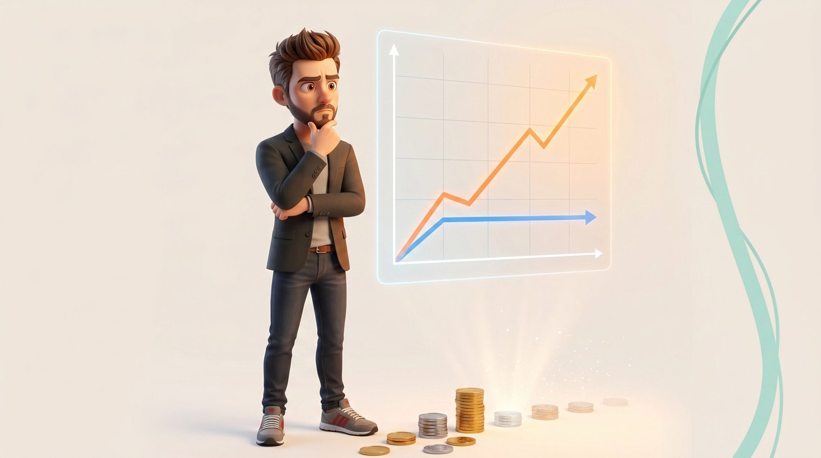 Calculadora de rendimiento real DesCero: compara el valor nominal de una inversión con su valor real ajustado por inflación